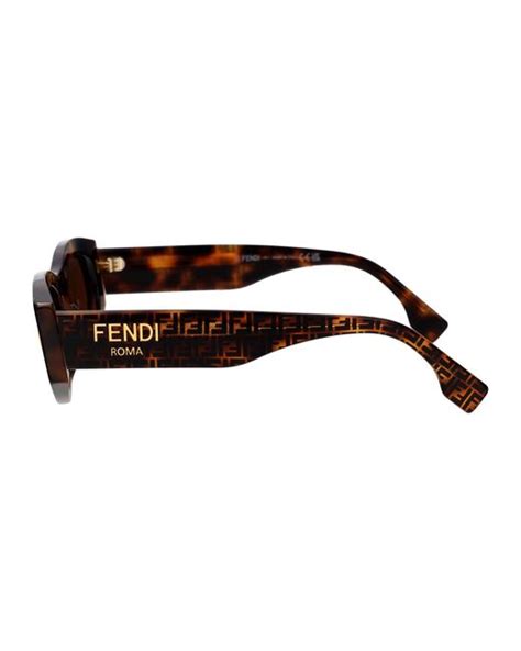 Occhiali da sole ovali Fendi Fe40125 I 55 E 